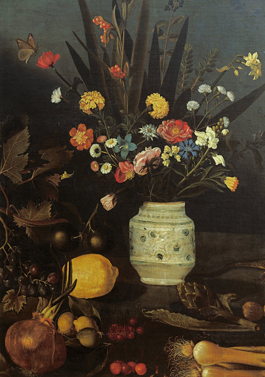 Nature morte avec fleurs et plantes (détail) - Michelangelo Merisi da Caravaggio
