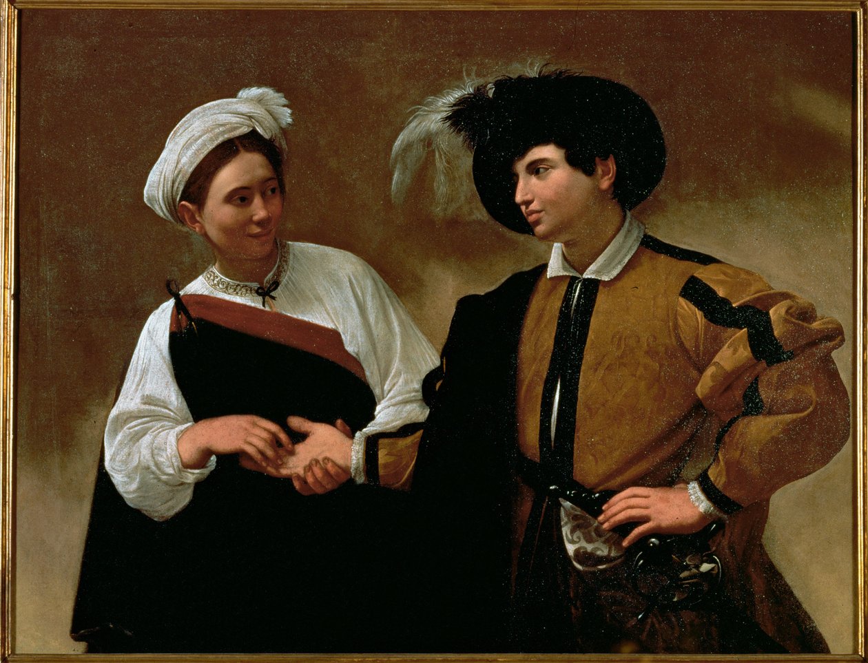La voyante ... (peinture sur toile) - Michelangelo Merisi da Caravaggio
