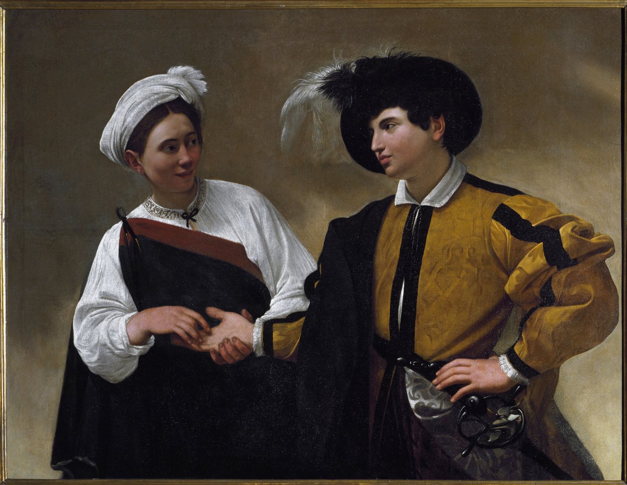 La diseuse de bonne aventure (huile sur toile) - Michelangelo Merisi da Caravaggio