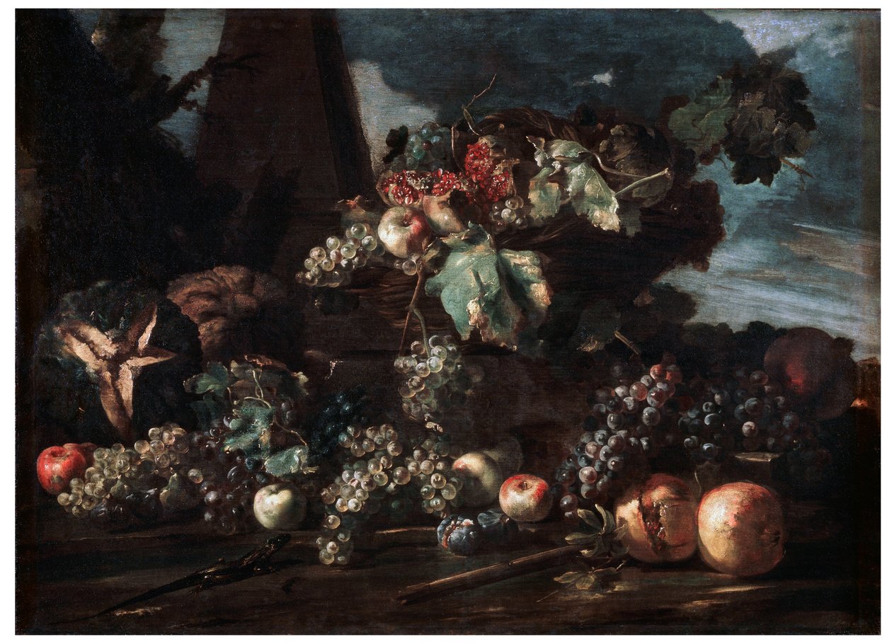 Nature Morte avec Raisins, 17ème siècle - Michelangelo Pace del Campidoglio