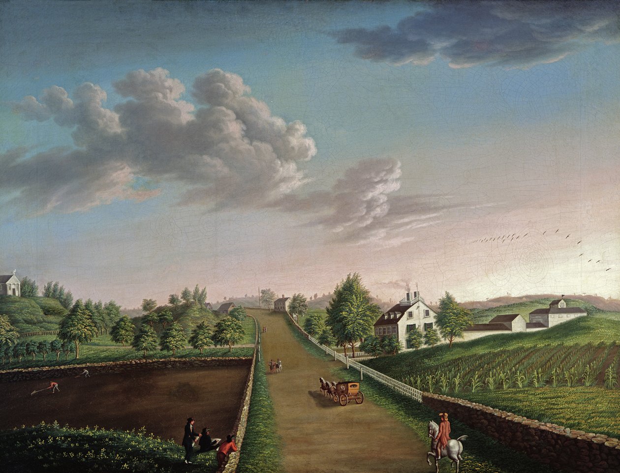 Ferme Ezekiel Hersey Derby, vers 1800 - Michele Felice Corne