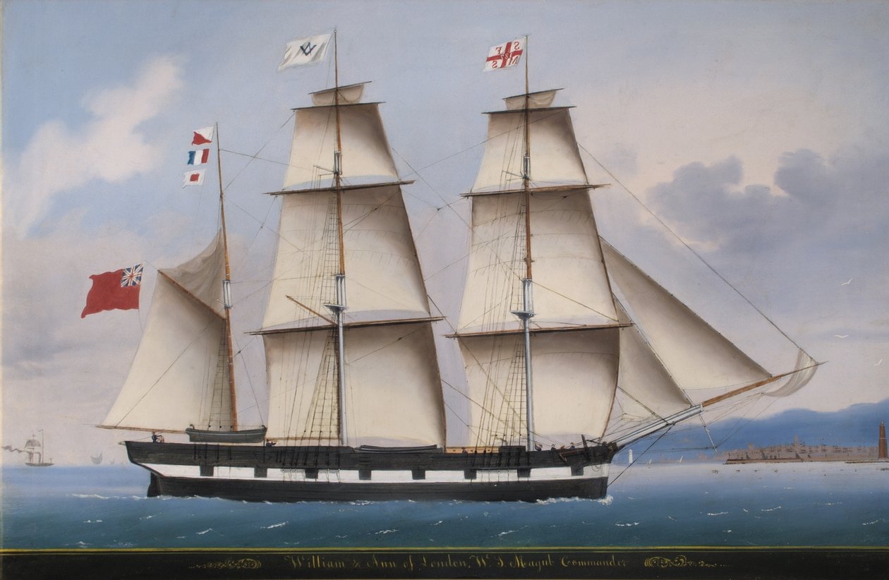 "William and Anne" de Londres, W S Magub, commandant, 1855 - Michele Renault