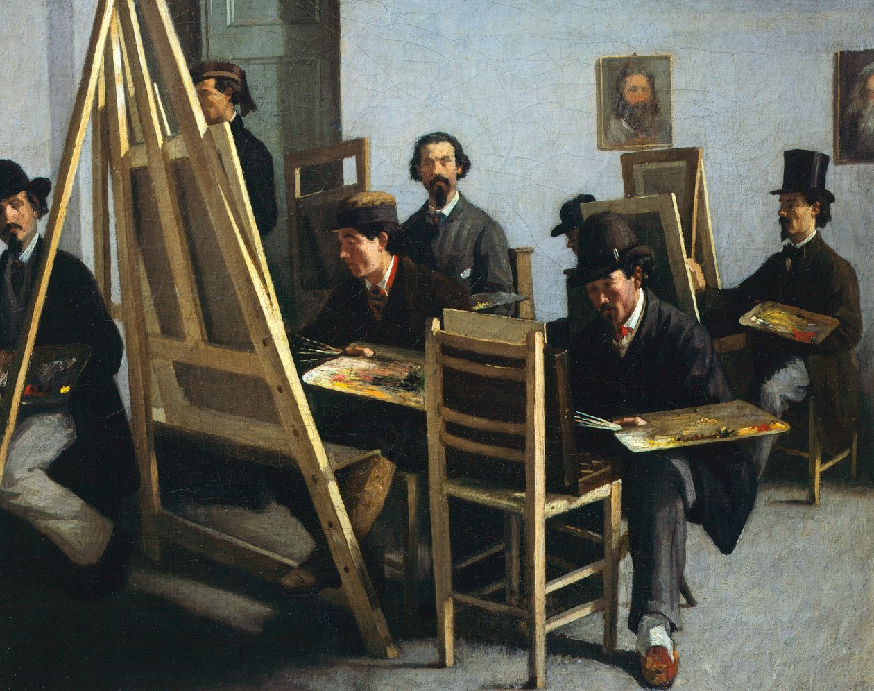 École de peinture, vers 1865 - Michele Cammarano