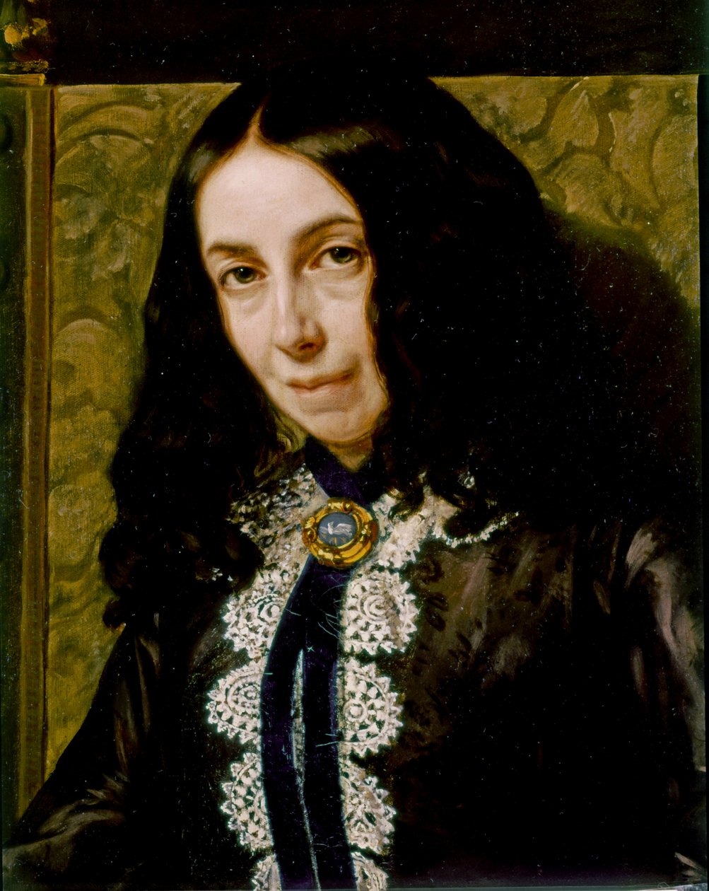Elizabeth Barrett BROWNING, Détail de portrait - Michele Gordigiani