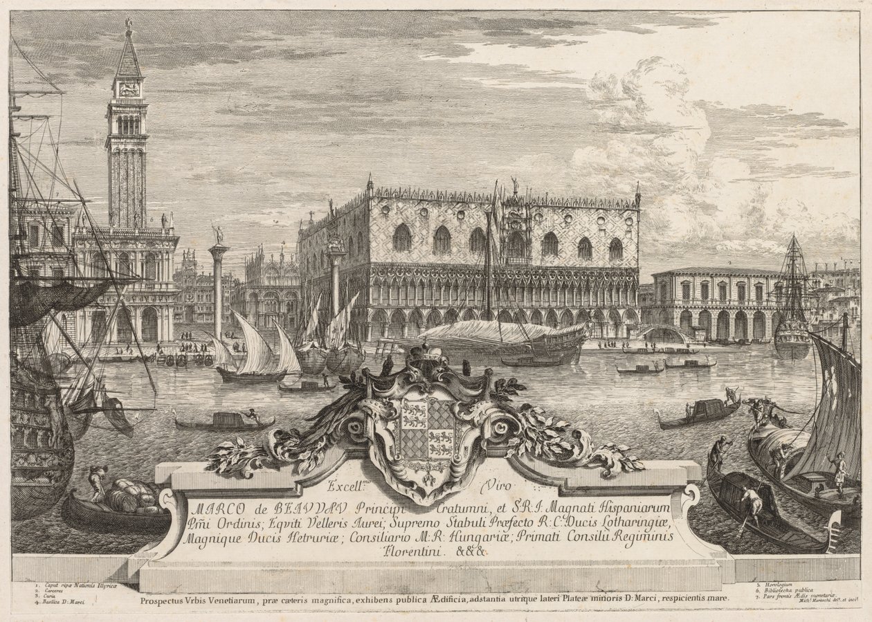Vues de Venise : La Piazzetta et le Palais des Doges, 1741 - Michele Marieschi