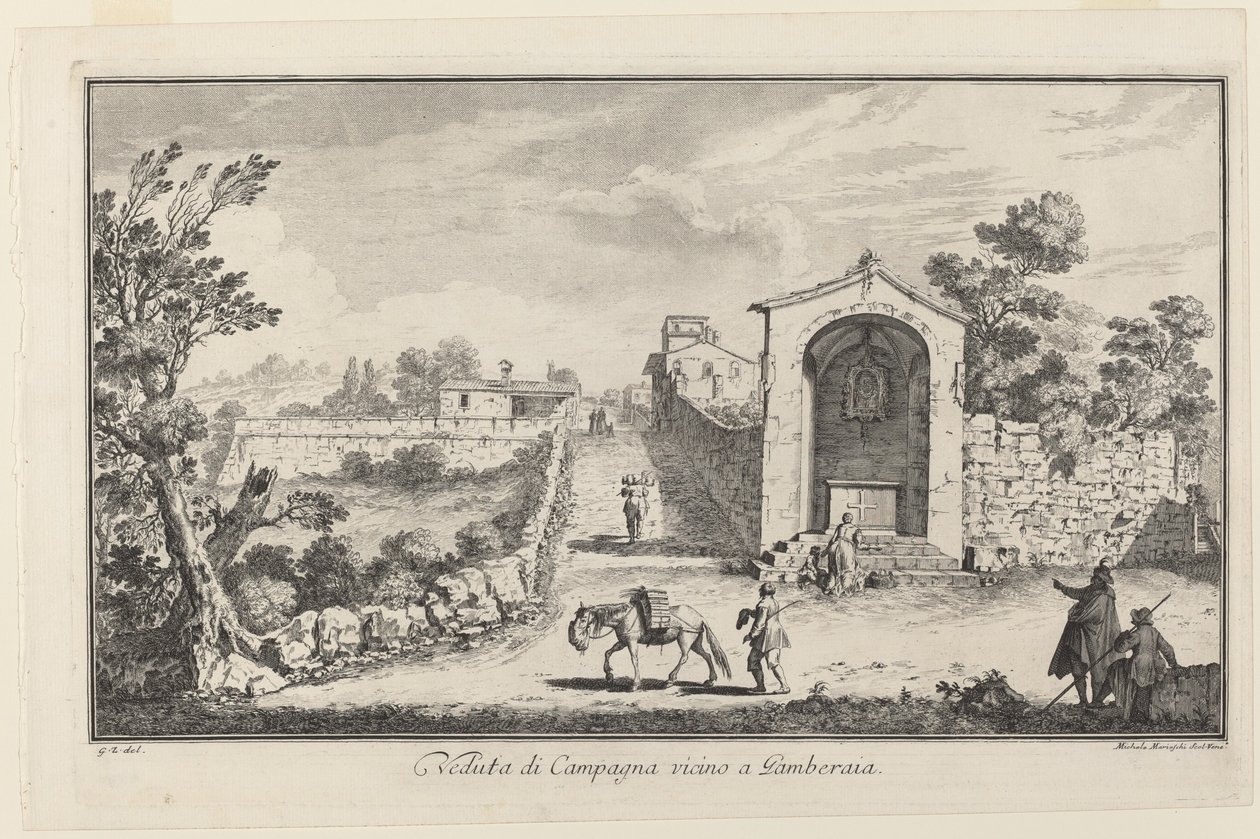 Vue de la campagne près de Gamberaia - Michele Marieschi after Giuseppe Zocchi