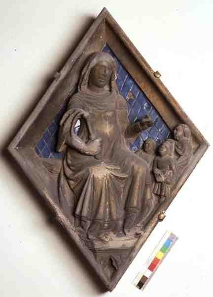 Grammaire, carreau en relief du Campanile - Micheli Gino