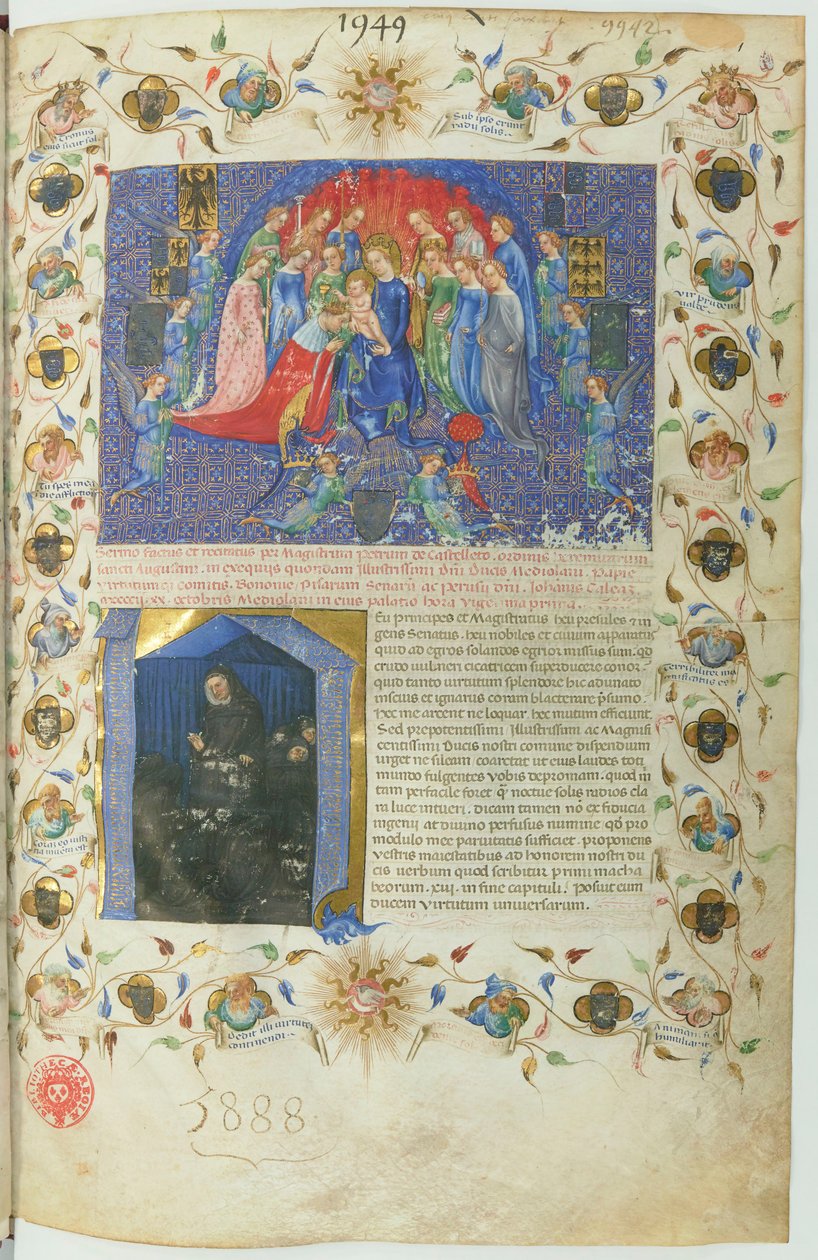 Généalogie des Visconti (BNF, ms lat. 5888) btv1b10020318d, f13 - Michelino Molinari da Besozzo