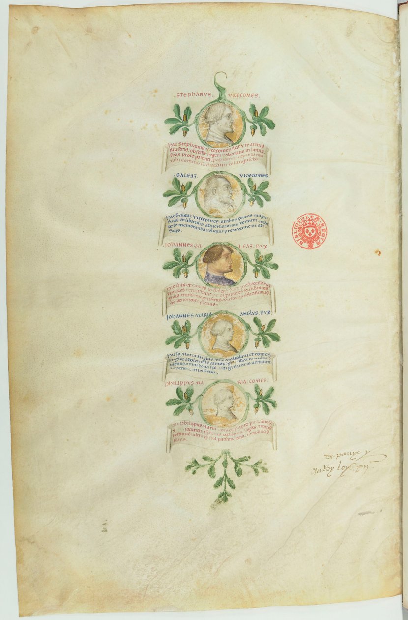 Généalogie des Visconti (BNF, ms lat. 5888) btv1b10020318d, f36 - Michelino Molinari da Besozzo