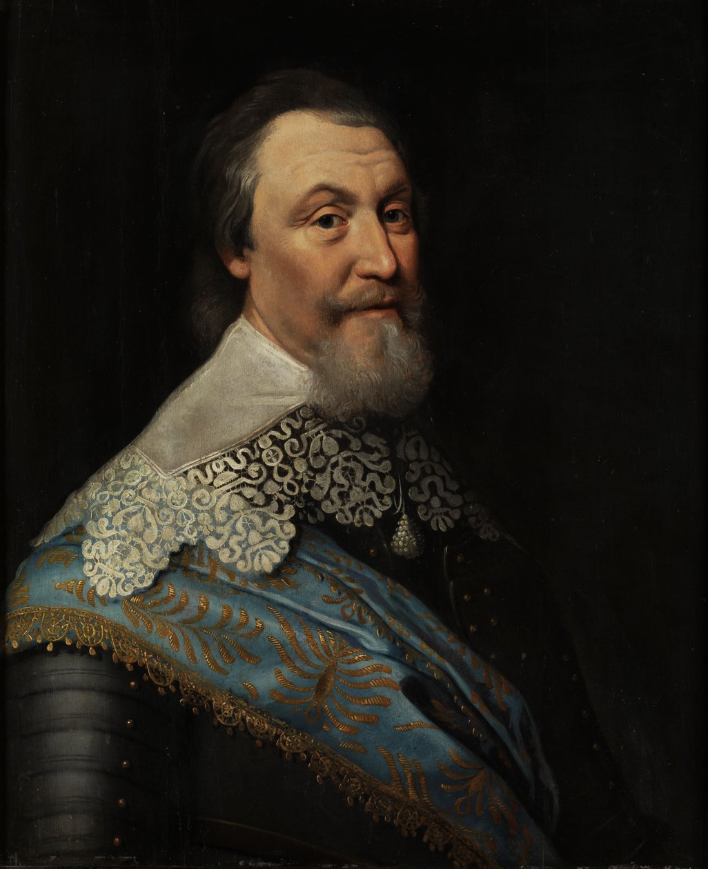 Portrait du ministre et commandant suédois Axel Oxenstierna Södermöre (1586 - 1654) par la reine Christine de Suède - Michiel Jansz van Mierevelt