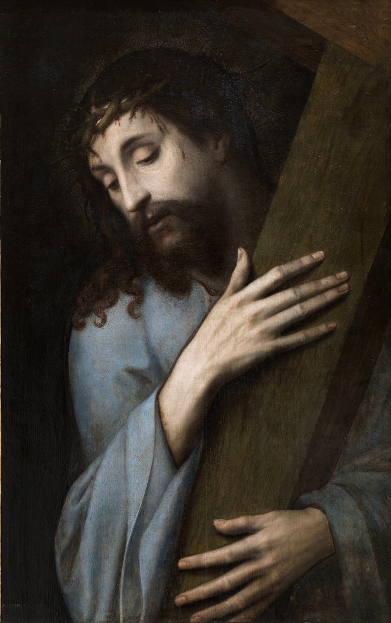 Jésus avec la croix - Michiel I Coxie or Coxcie