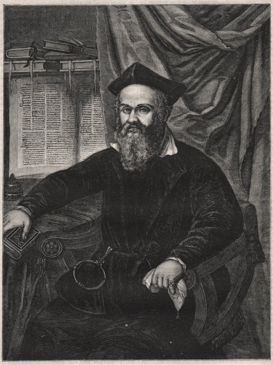 Portrait de Marco Antonio de Dominis (Markantun de Dominis) (1556-1624) ecclésiastique dalmate, apostat et homme de science - gravure de G J Delff d