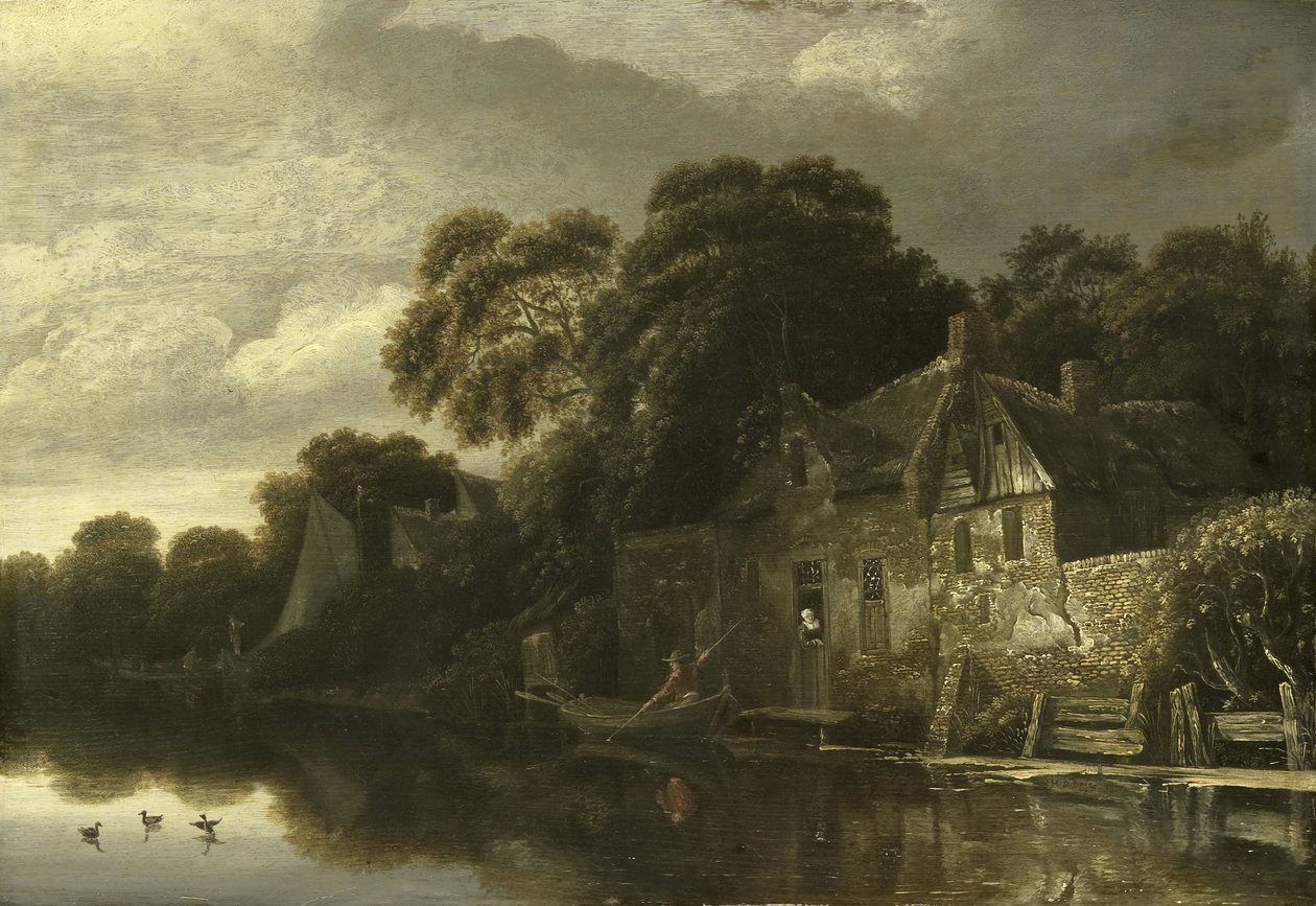 Vieille chaumière sur l