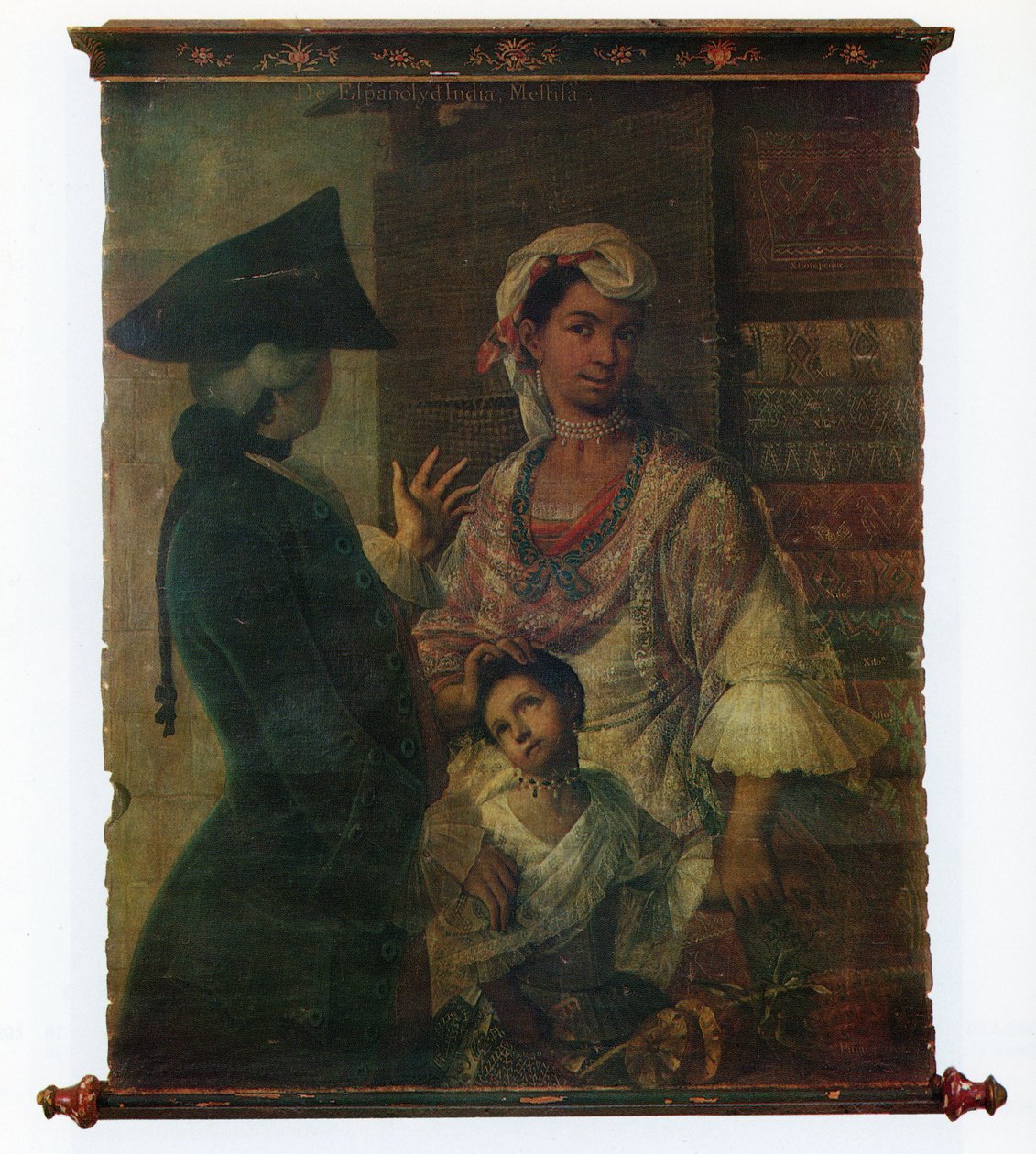 Un des deux groupes de portraits ethnographiques - Miguel Cabrera