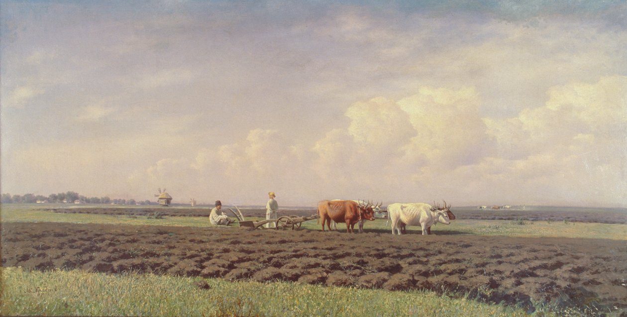 Laboureurs en Ukraine, 1879 - Mikhail Konstantinovitch Clodt von Jurgensburg