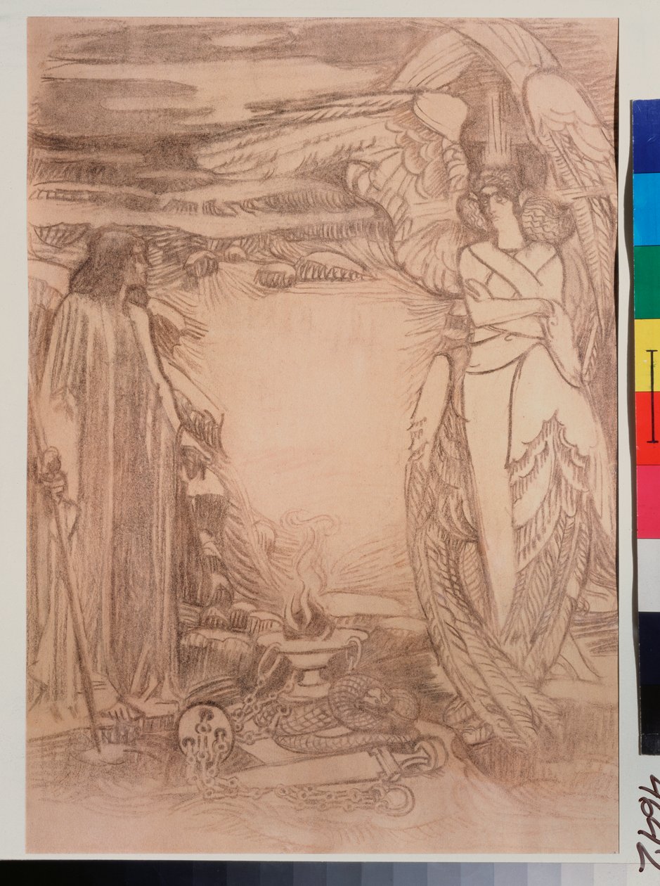 Illustration pour le poème Prophète de Alexandre Pouchkine - Mikhail Aleksandrovich Vrubel