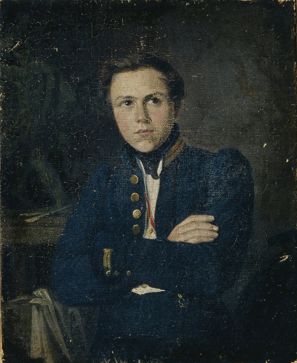 Portrait du sculpteur Alexandre Ivanovich Terebenev 1812-1859, 1835 - Mikhail Ivanovich Skotti