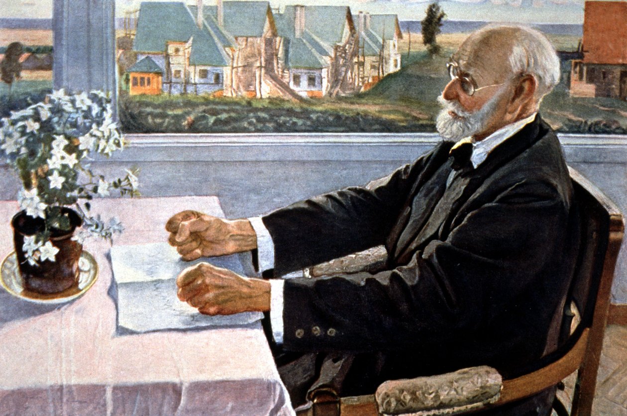 Ivan Pavlov dans sa maison, près de Saint-Pétersbourg - Mikhail Vasilievich Nesterov
