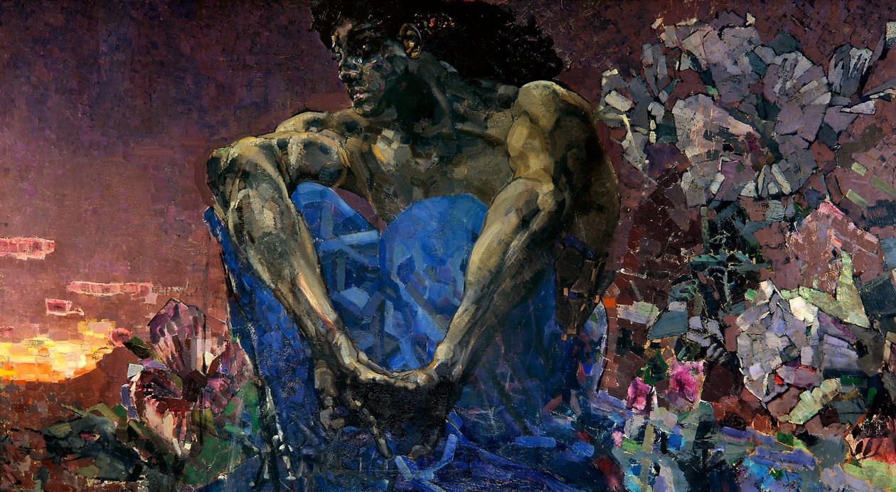 Démon (assis) - Mikhail Aleksandrovich Vrubel