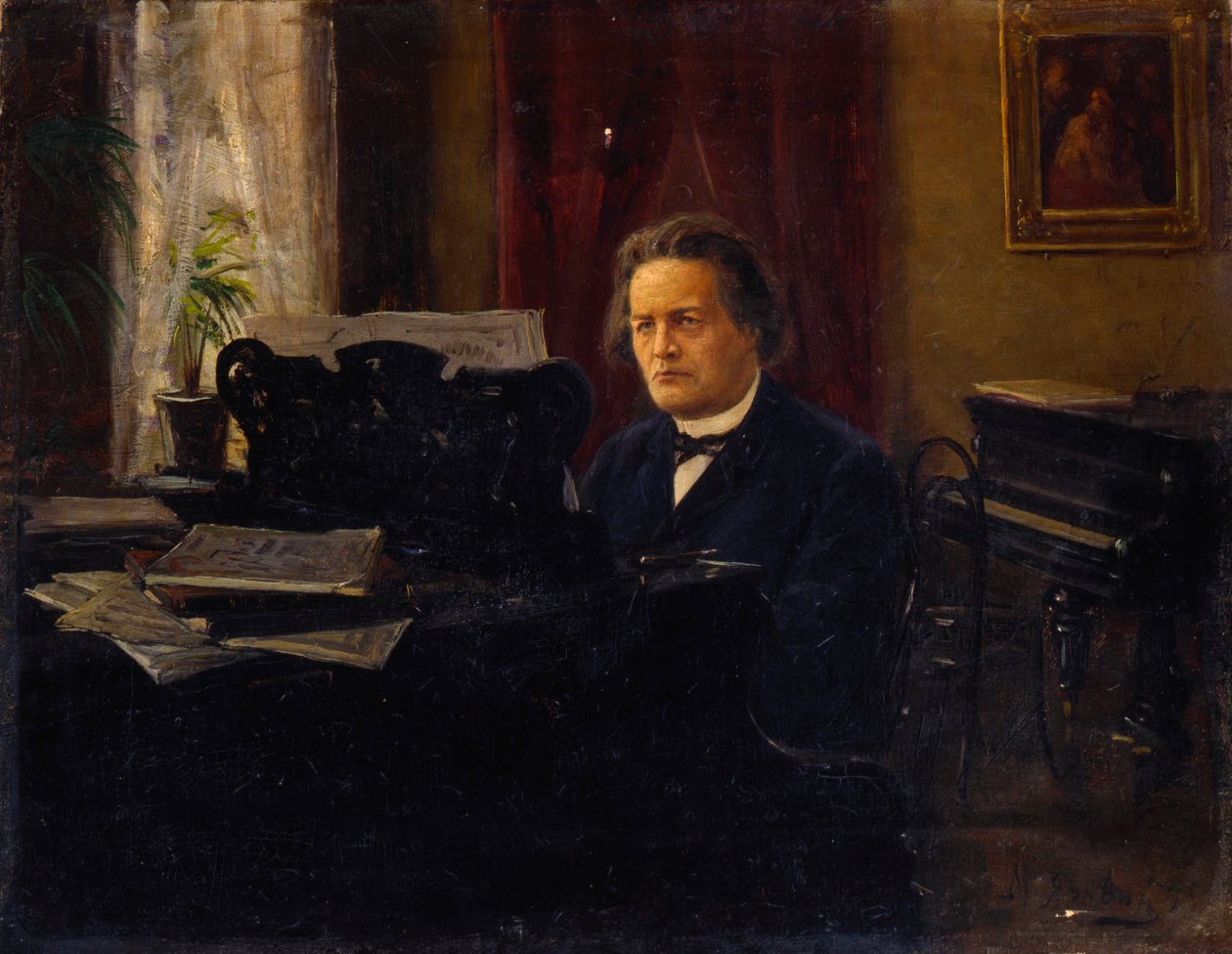 Portrait du compositeur Anton Rubinstein, fin 19e siècle - Mikhail Yarovoy
