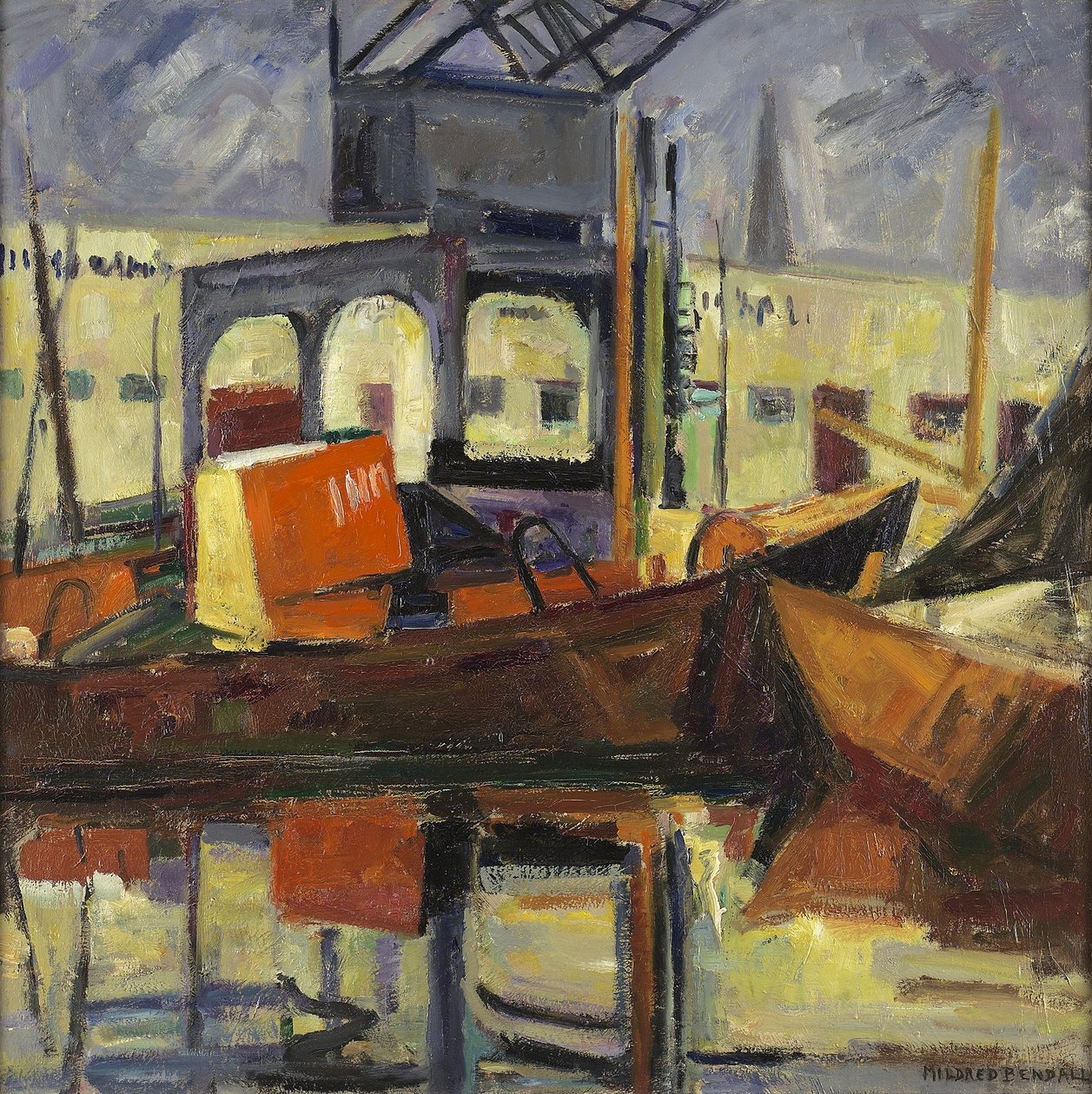 Le port de Bordeaux, vers 1945 - Mildred Bendall