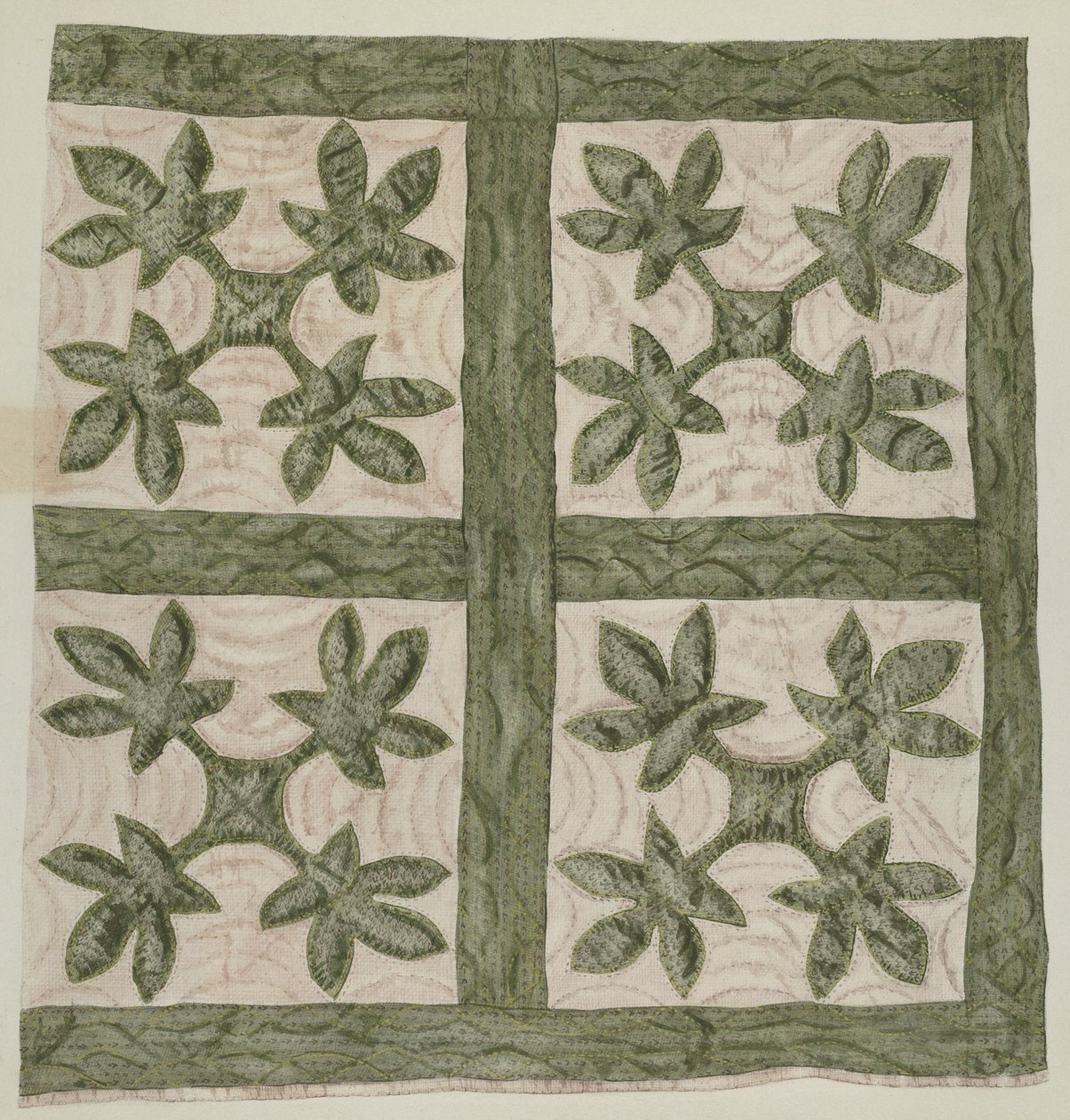 Courtepointe appliquée - Mildred E. Bent