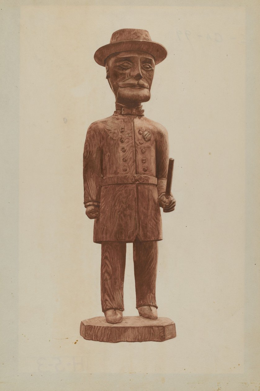 Policier sculpté - Mildred E. Bent