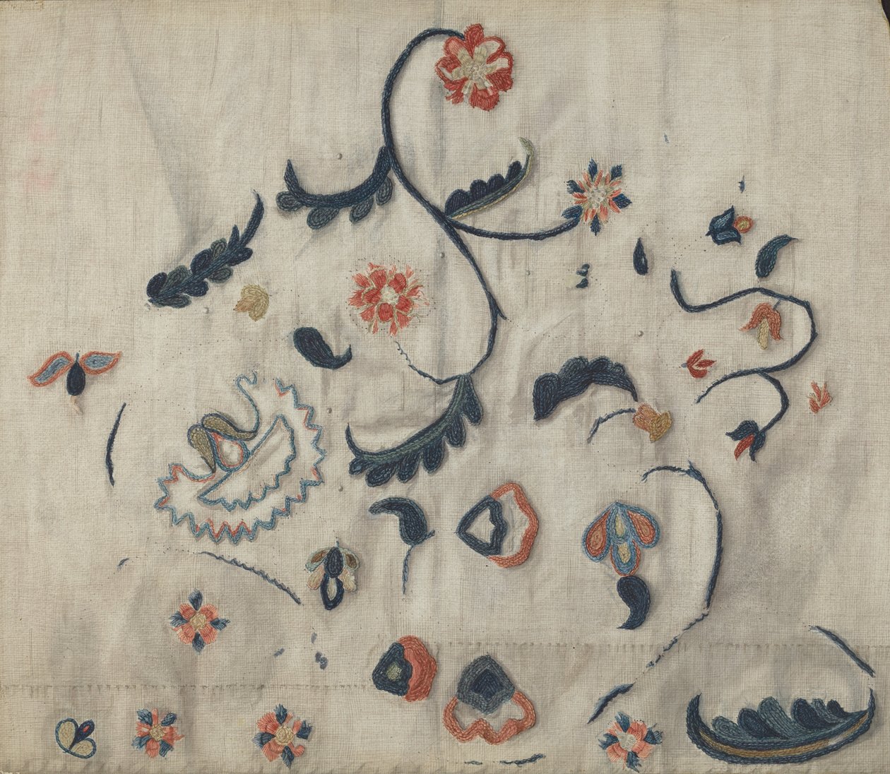 Jupon brodé (détail) - Mildred E. Bent