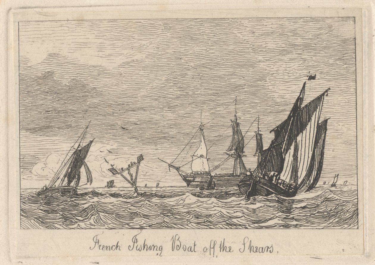 Bateau de pêche français au large des Shears - Miles Edmund Cotman