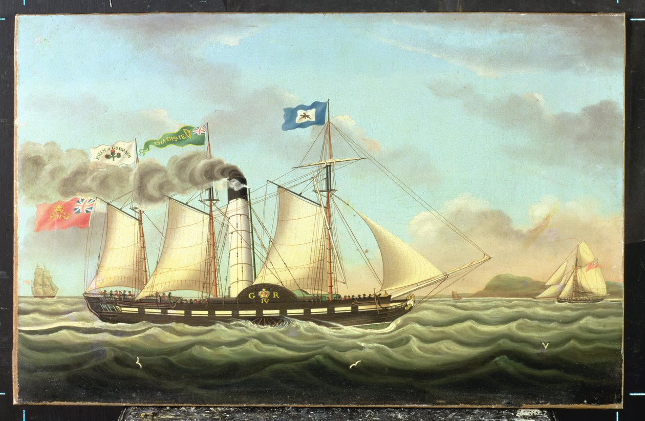 Le paquebot à vapeur "Saint Patrick" sur la ligne Liverpool-Dublin, 1827 - Miles Walters