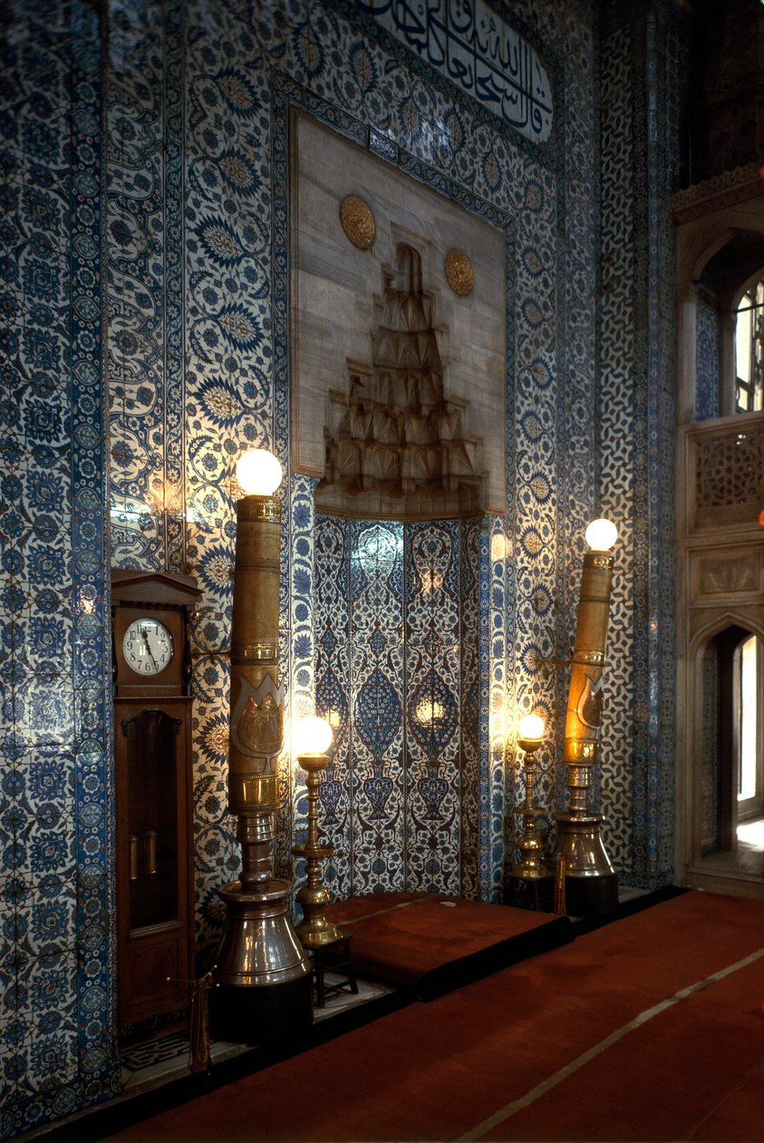 Vue intérieure de la mosquée Rustem Pacha (1560-1564) - Mimar Sinan