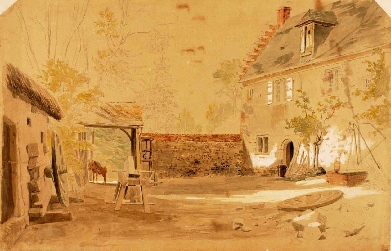 Ancienne abbaye de Saint-Valery, France, 1862 - Miner Kilbourne Kellogg