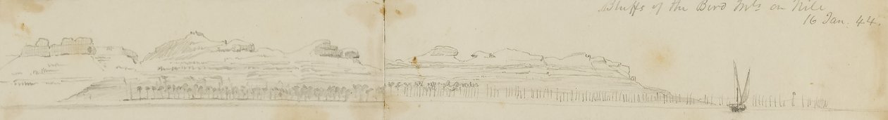 Falaises des monts Biro sur le Nil - Miner Kilbourne Kellogg