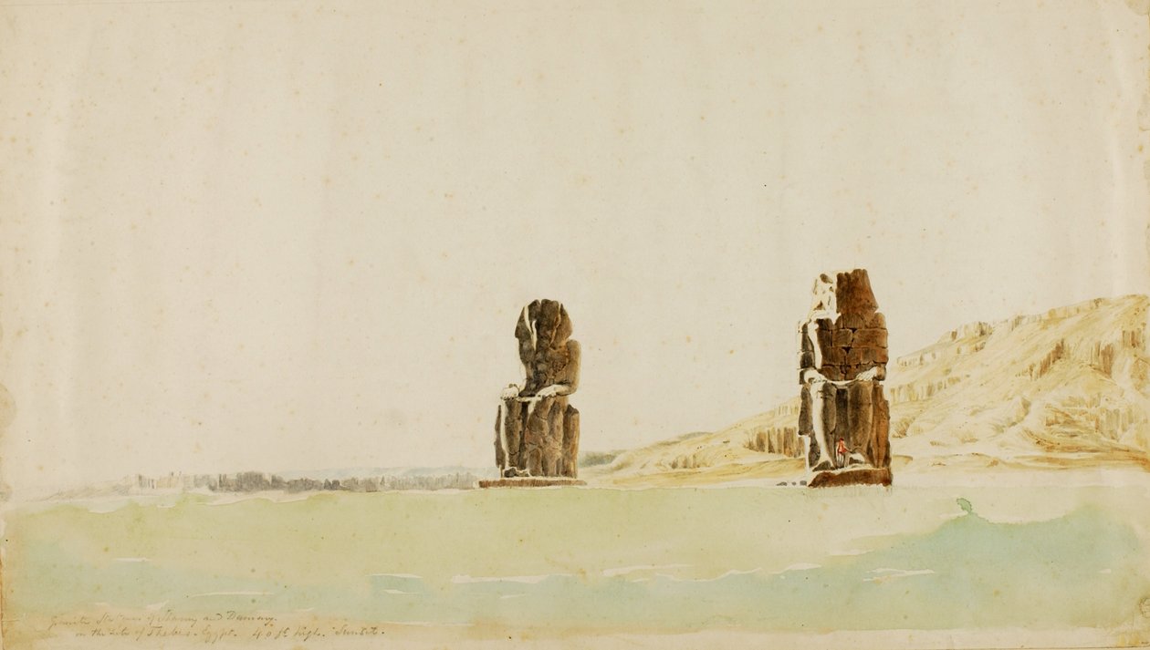 Statues à Memnon, Thèbes - Miner Kilbourne Kellogg