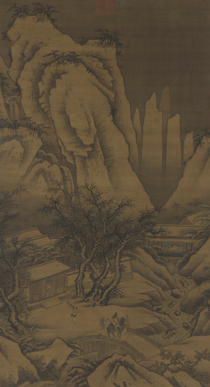 Sortie par une journée enneigée, vers 1500 - Ming Dynasty Chinese School