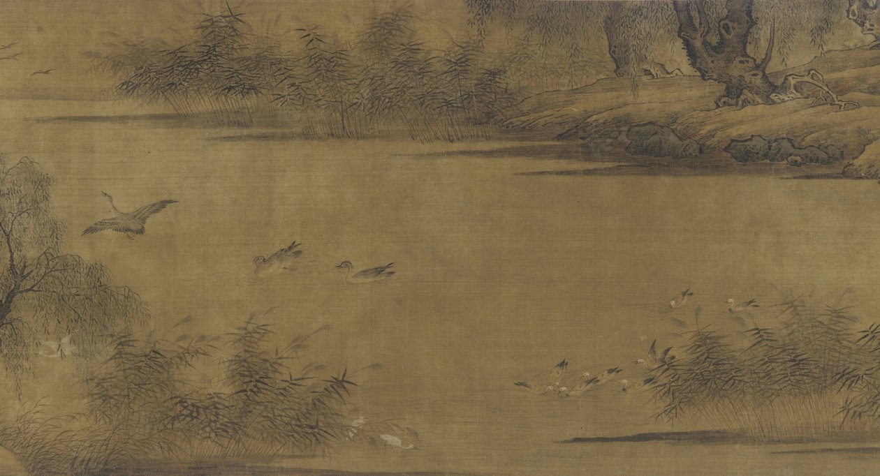 Oiseaux sur un étang d