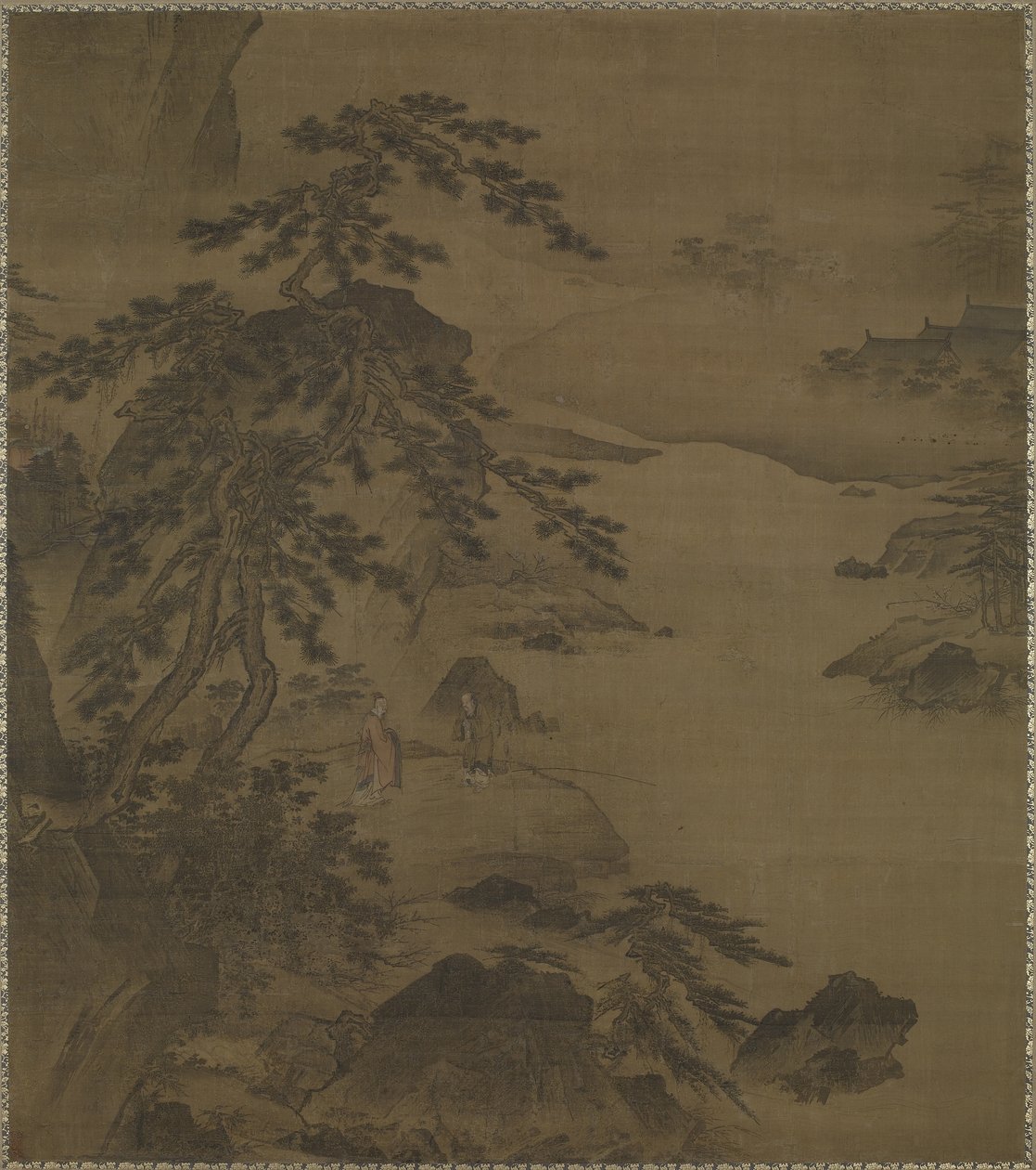 Visiter le Sage à la rivière Wei, milieu du 15ème siècle - Ming Dynasty Chinese School