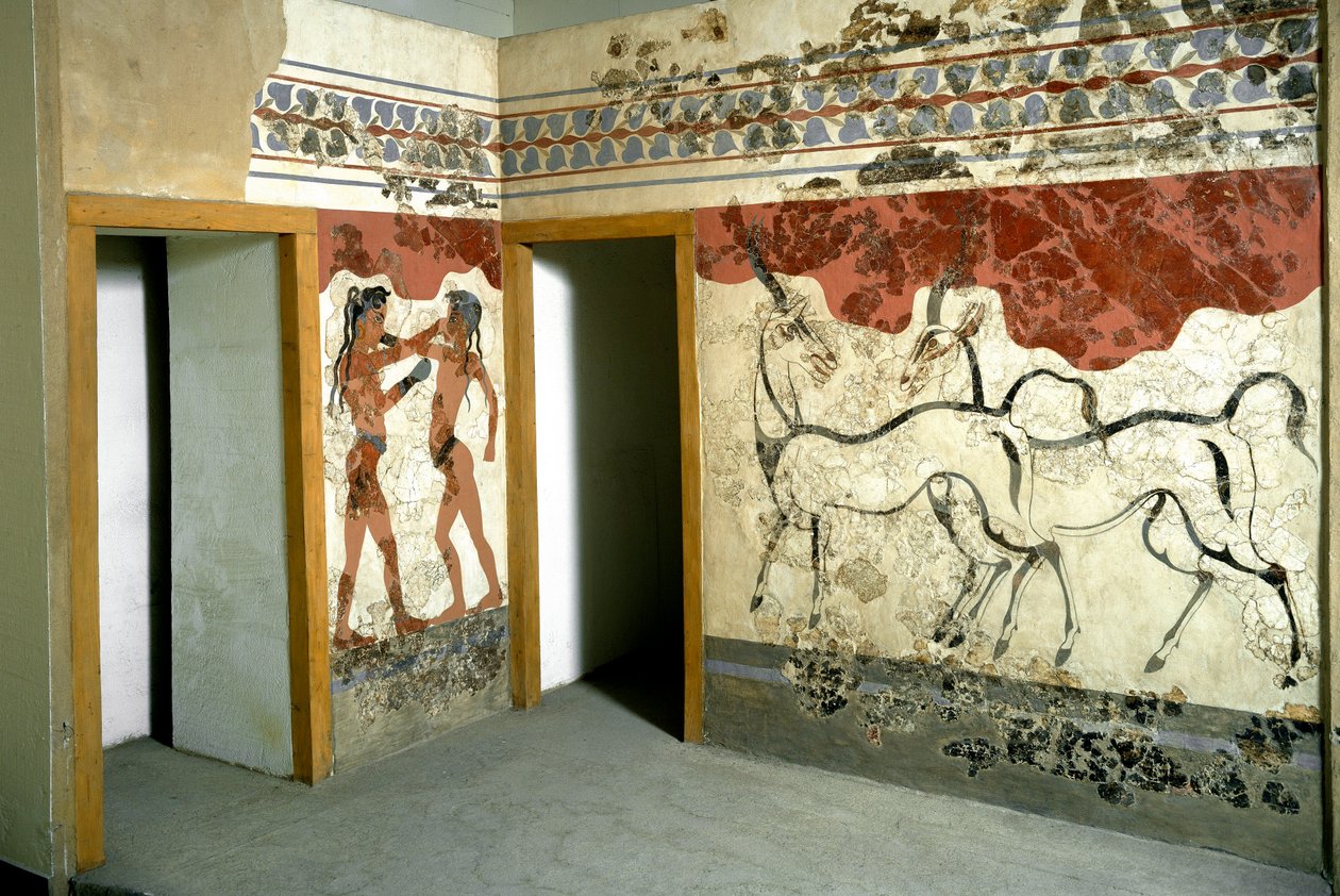 Art minoen : animaux et combattant - Minoan