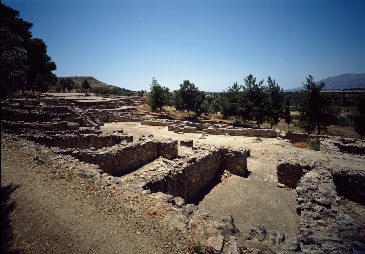 Civilisation minoenne : vue des ruines du site de Haghia Triada - Minoan