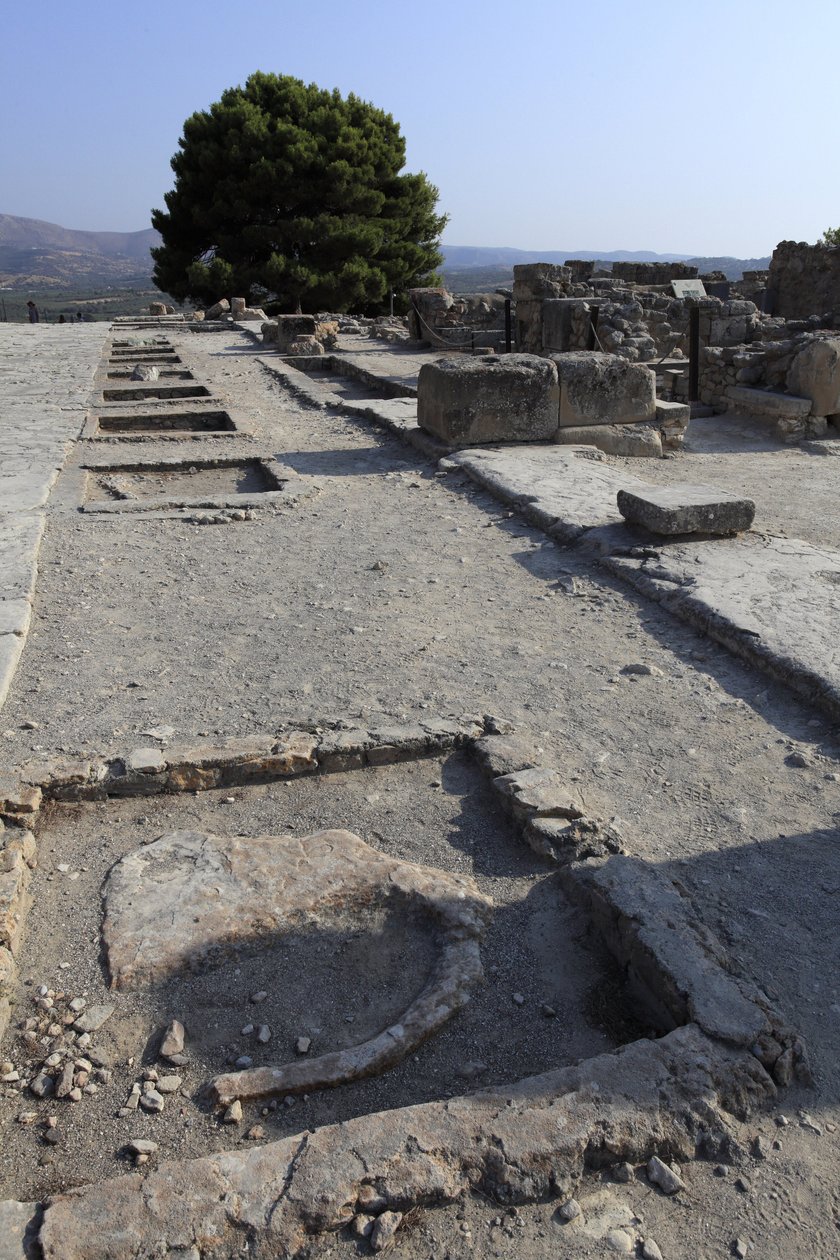 Site archéologique minoen de Phaistos. Vue générale de l