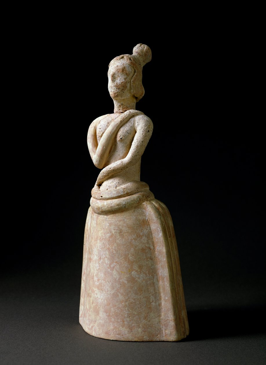 Art minoen : figurine en terre cuite de femme en attitude de prière. Du sanctuaire de Piskokephalo en Crète. 1700-1450 av. J.-C. - Minoan