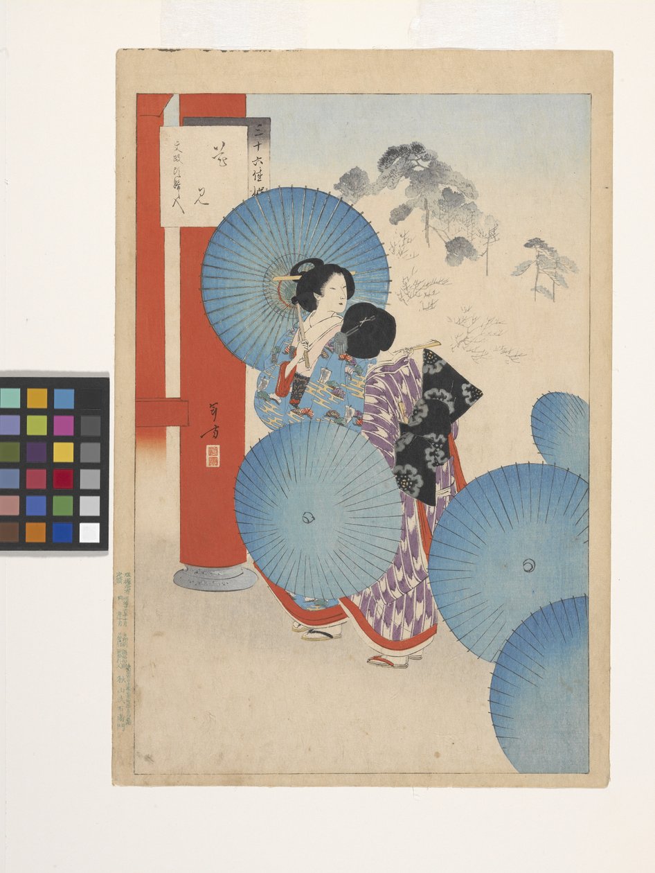 Observation des fleurs, dames de l