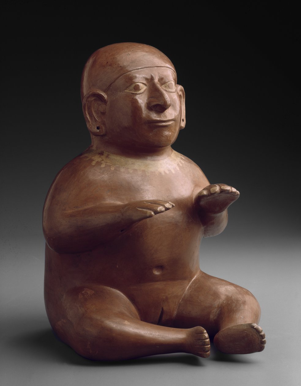 Vase effigie féminine assise - Moche Moche