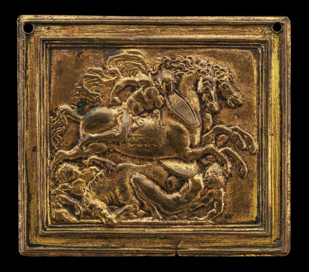 Scène de bataille, dans un cadre rectangulaire - Moderno
