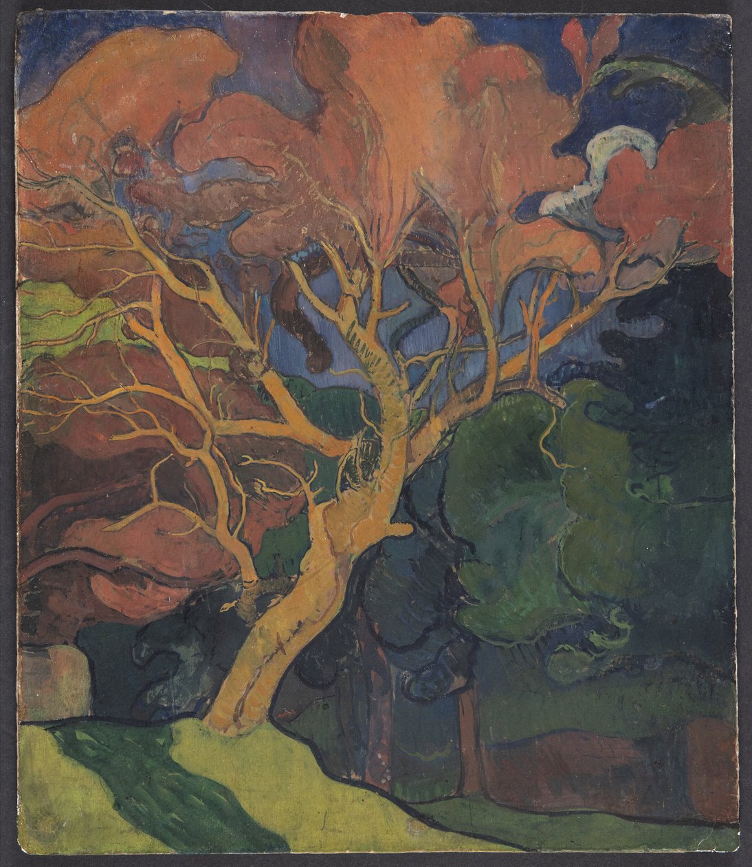 Bois avec arbre tordu - Mogens Ballin