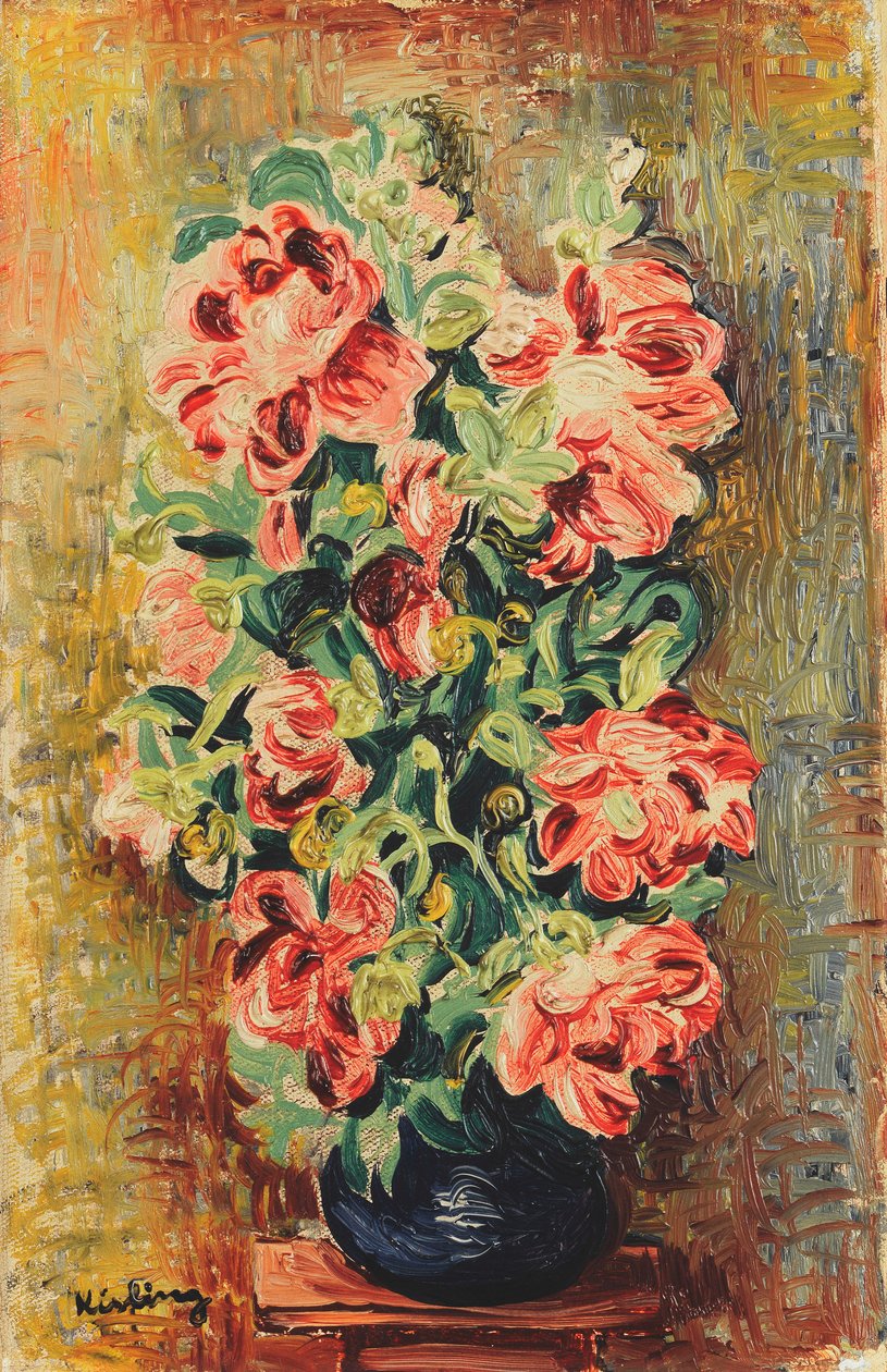 Bouquet of Peonies; Le Bouquet de Pivoines, c.1930 (oil on canvas) - Moise Kisling