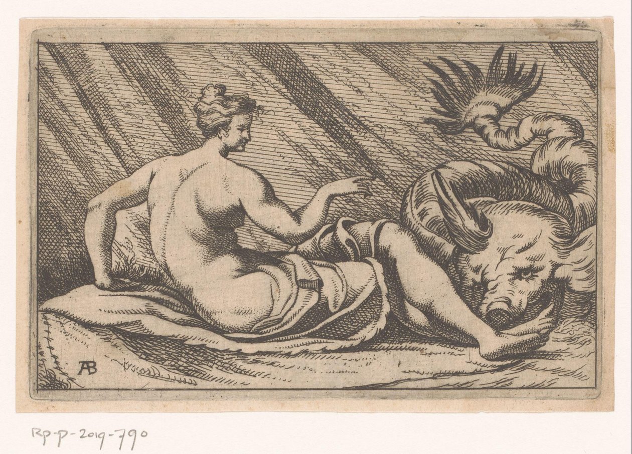 Hésione visitée par un monstre marin - Monogrammist AB