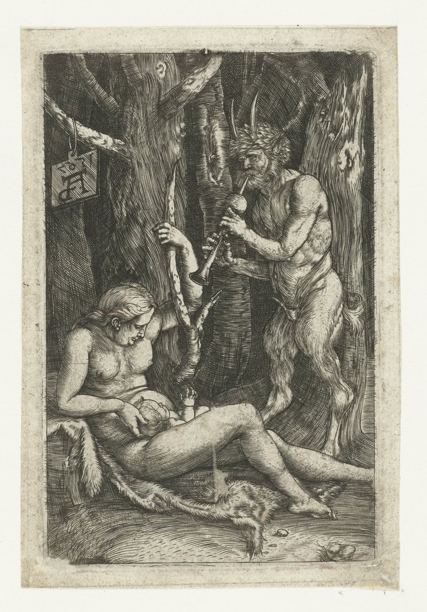 La famille satyre - Monogrammist AD