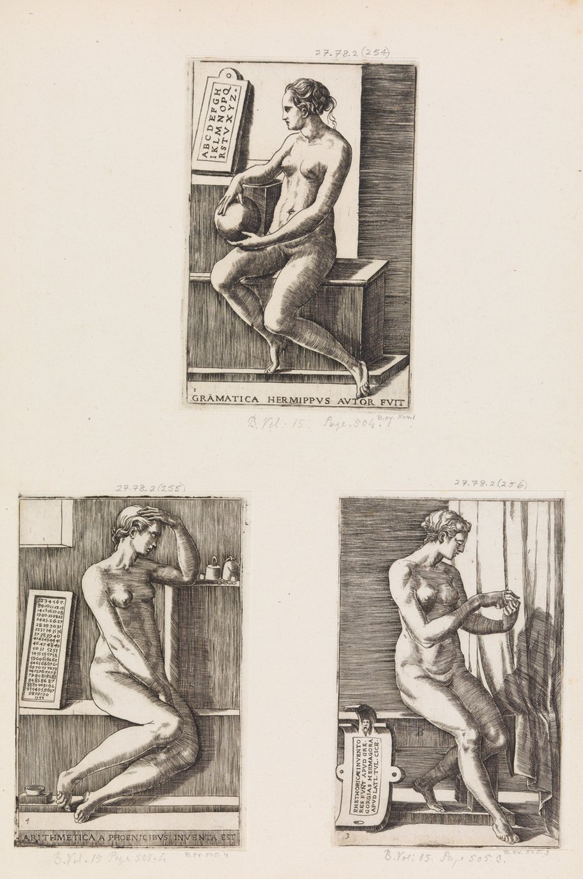 Arithmétique, des Sept Arts Libéraux, planche 4 - Monogrammist B