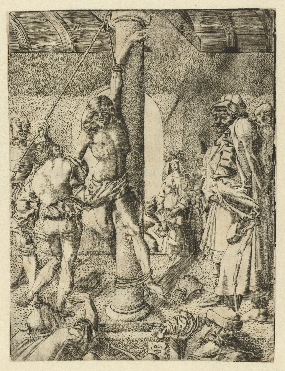 Le martyre de Saint Sébastien - Monogrammist LH (Nederlanden)